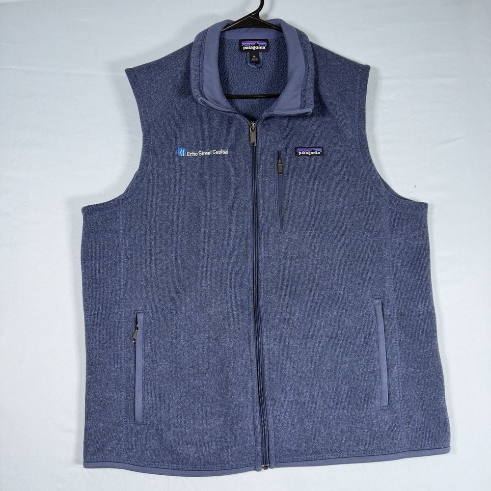 Patagonia Size-XL Mens Vest Blue Fleece Zip Pockets Echo‎ Street Capital